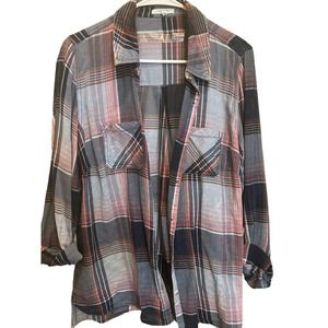 Maurices size 0 light weight plaid shirt flannel